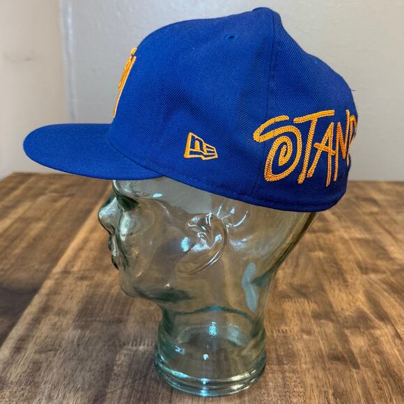 Stussy Hats New Era Cap Stand Firm Puff Embroidery Baseball Blue Orange 7 1/2 - Picture 6 of 10